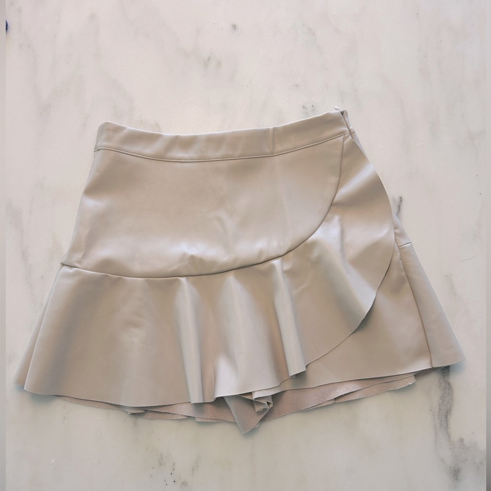 🎀American Threads Leather Mini Skort